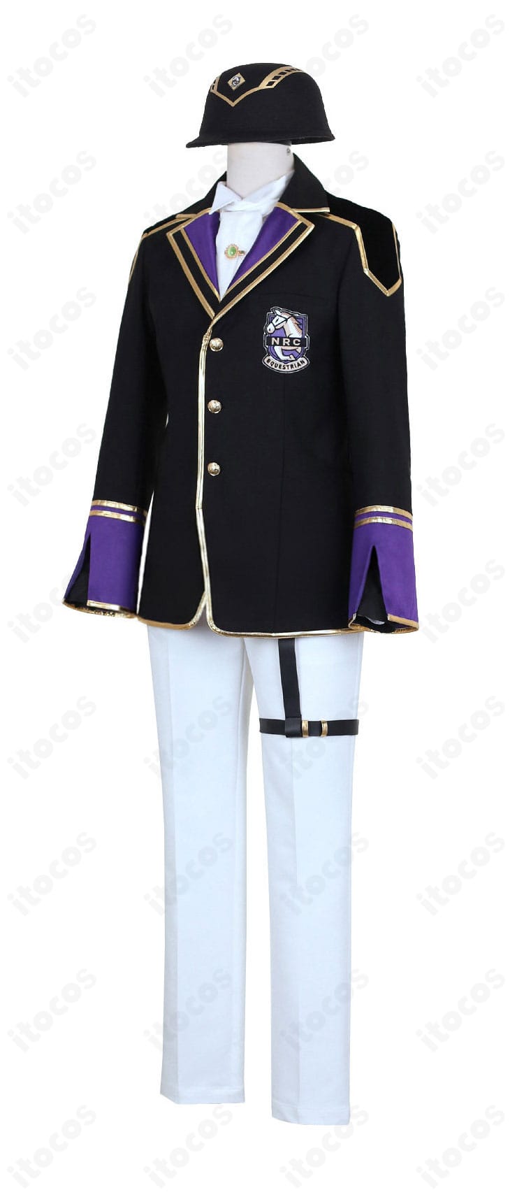 シルバー クラブウェア衣装の側面。肩から袖の切替とベルト位置でスマートなラインを強調したシルエット