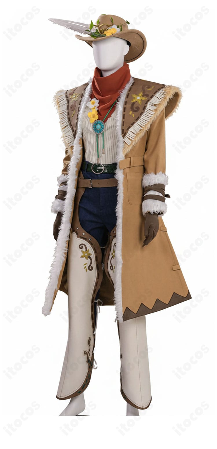 カウボーイ 春の便り 衣装の左側面。袖口やアームカバーの見え方、全体バランスを示す画像。