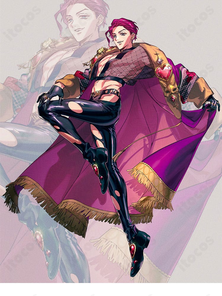 カリスマ 天堂天彦『VIVA LA LIBERATION』衣装の側面。肩から裾の直線的なラインと付属小物の安定した固定感が分かるサイドビュー。