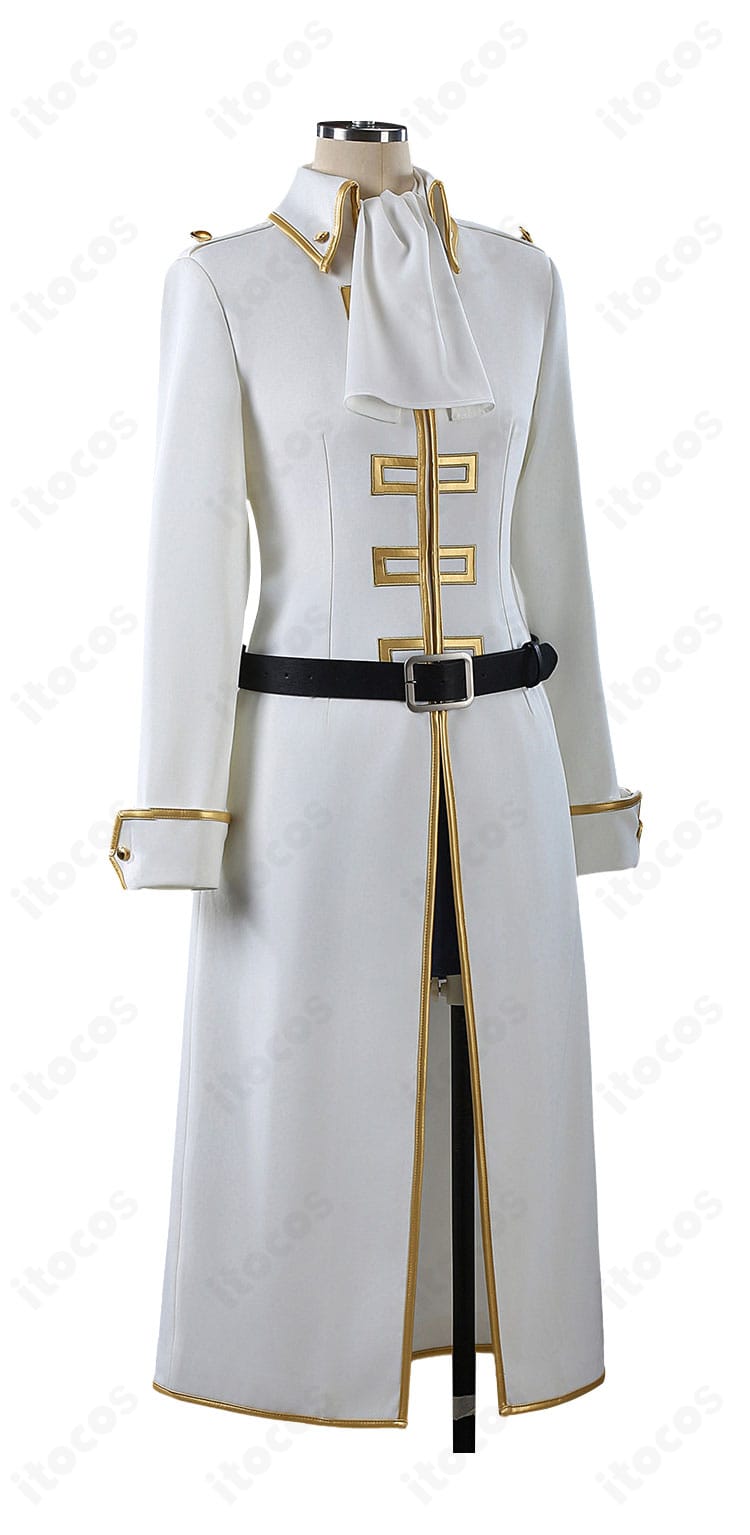 今井信女 見廻組副長 制服コスプレの側面ビュー。コートの直線的なラインとウエストベルト位置が分かる写真