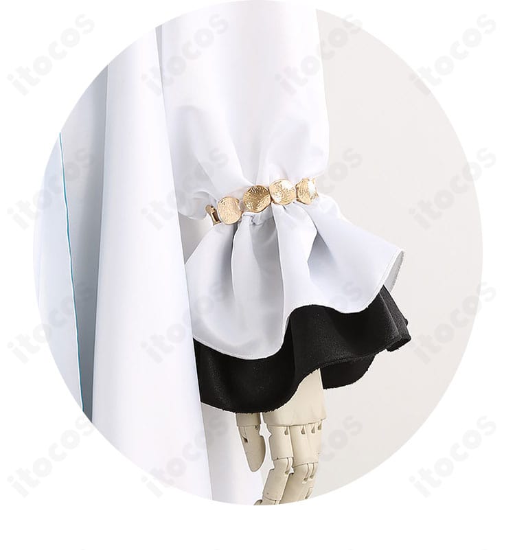 キャプテン・ネモ 第3段階コスプレの袖口装飾ディテール。装飾ラインとステッチの仕上がりを確認できるクローズアップ。