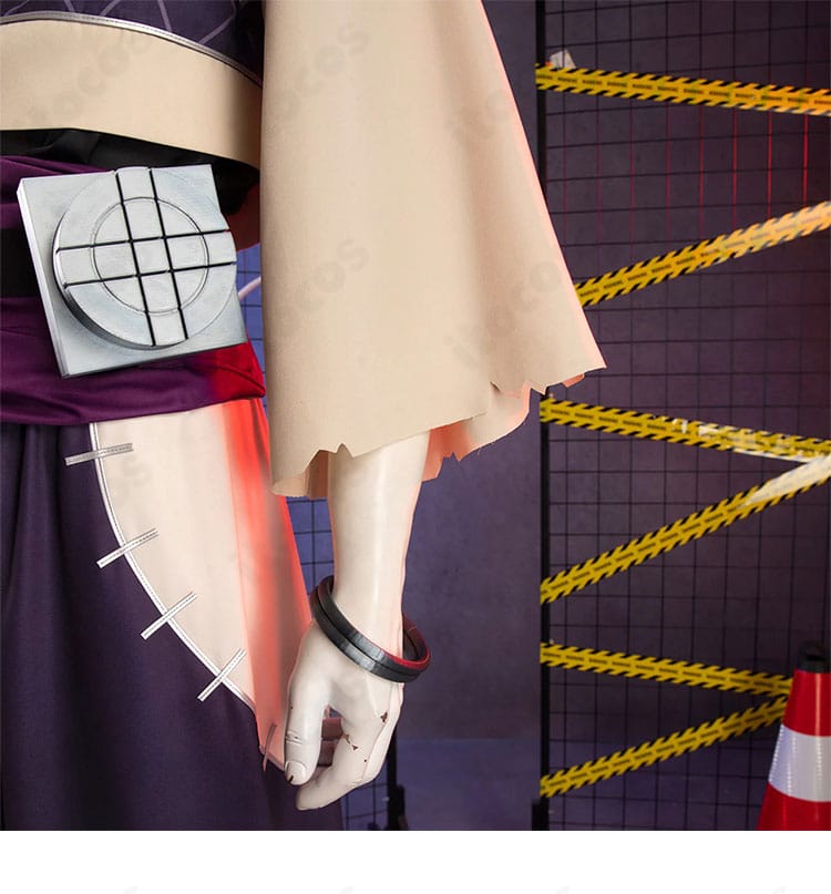 ジャバー・ウォンガー衣装の袖口装飾。カフの形状と縁取りの仕上げが分かる接写