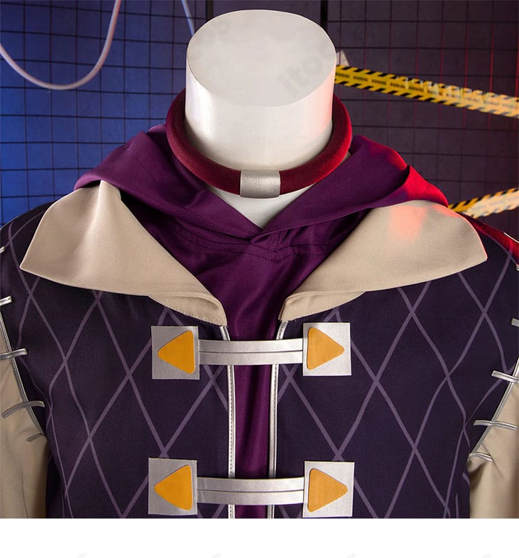 ジャバー・ウォンガー衣装の襟元ディテール。襟の形状と装飾パーツの配置が分かる接写