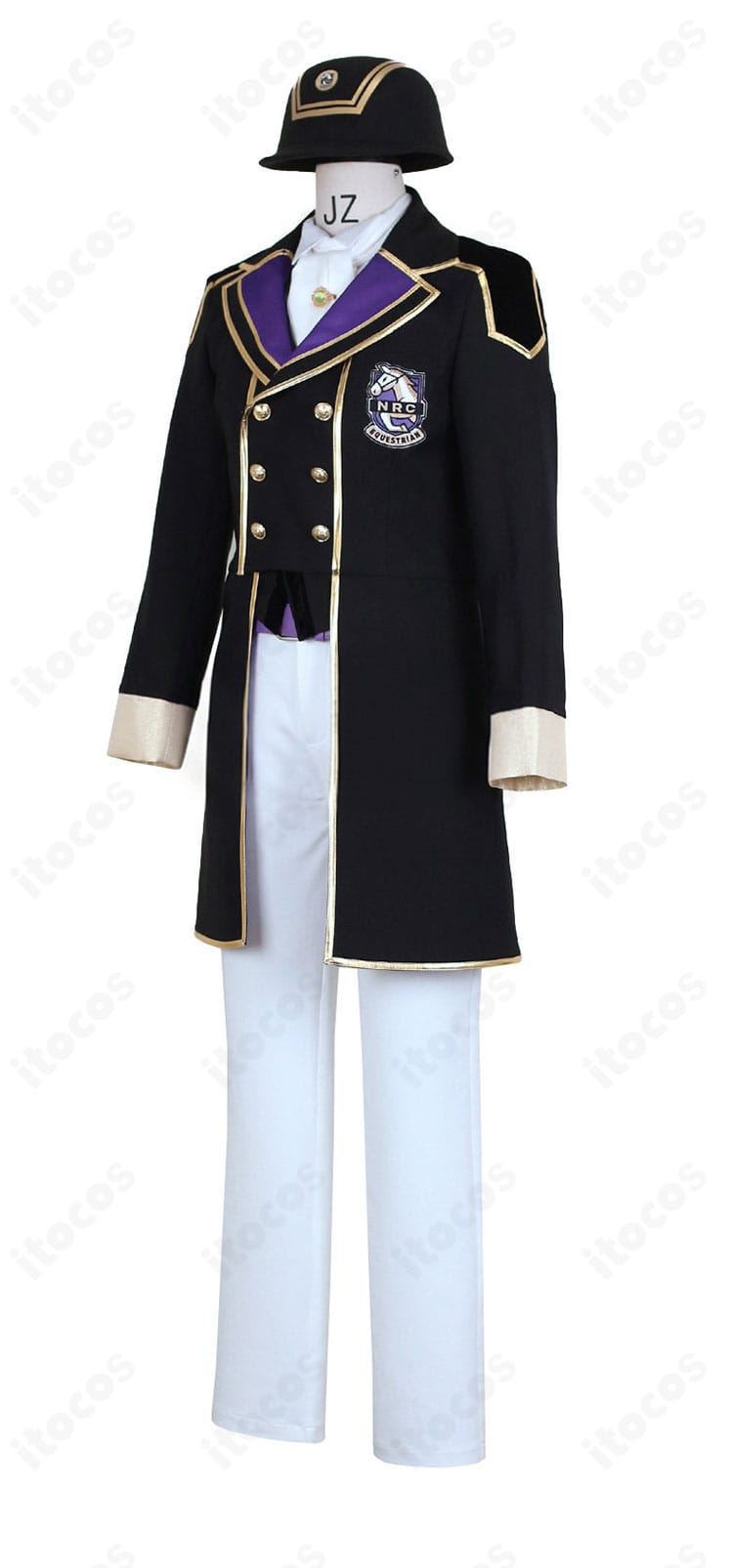 セベク・ジグボルト クラブ・ウェアの側面。肩線とコートの落ち感、ベルト位置を確認できる