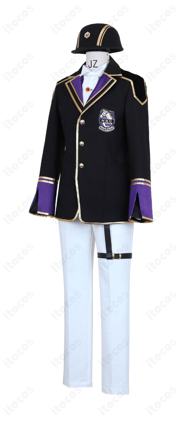 同衣装の側面全体図（シルエットと丈感の確認）