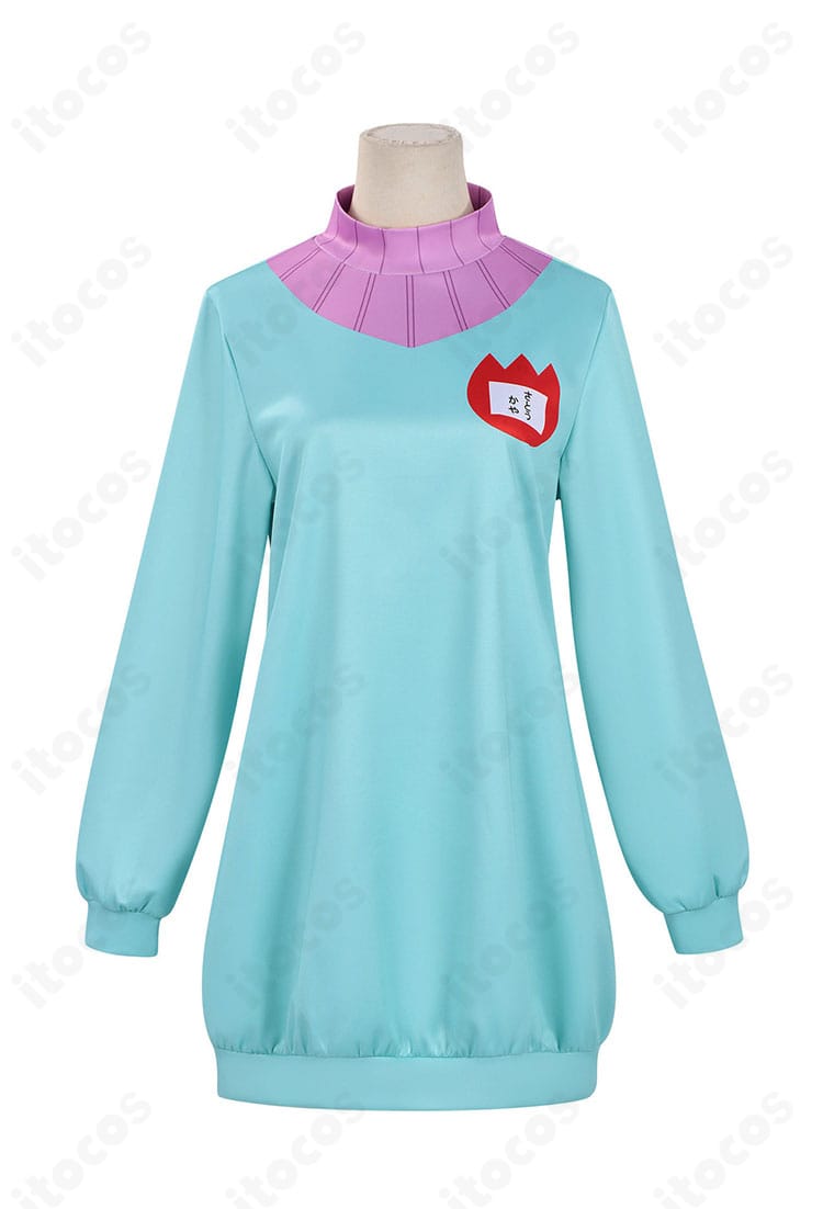 ITOCOS ブルーパーカー コスプレ衣装の正面全体写真（カラーとシルエット）