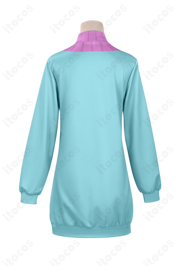 ITOCOS ブルーパーカー コスプレ衣装の背面写真（フードと背中のシルエット）