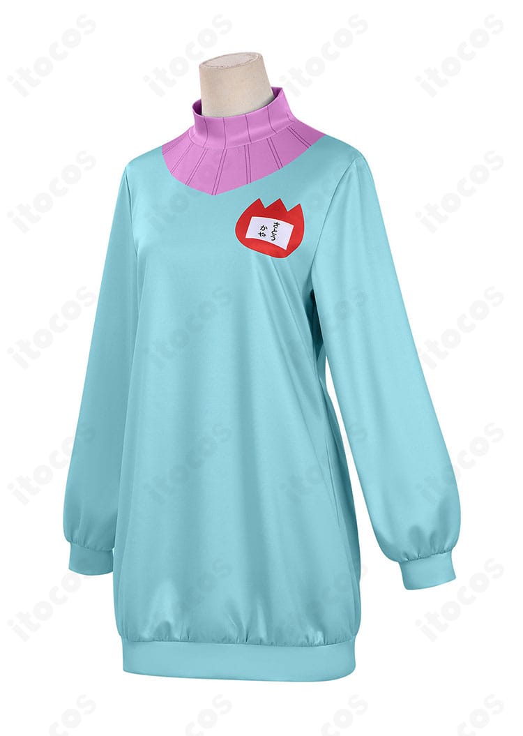 ITOCOS ブルーパーカー コスプレ衣装の側面写真（袖のラインと丈感）