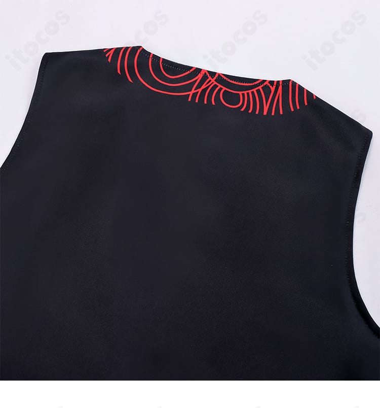 ジア・チォウ衣装 ベスト背面の装飾ディテール