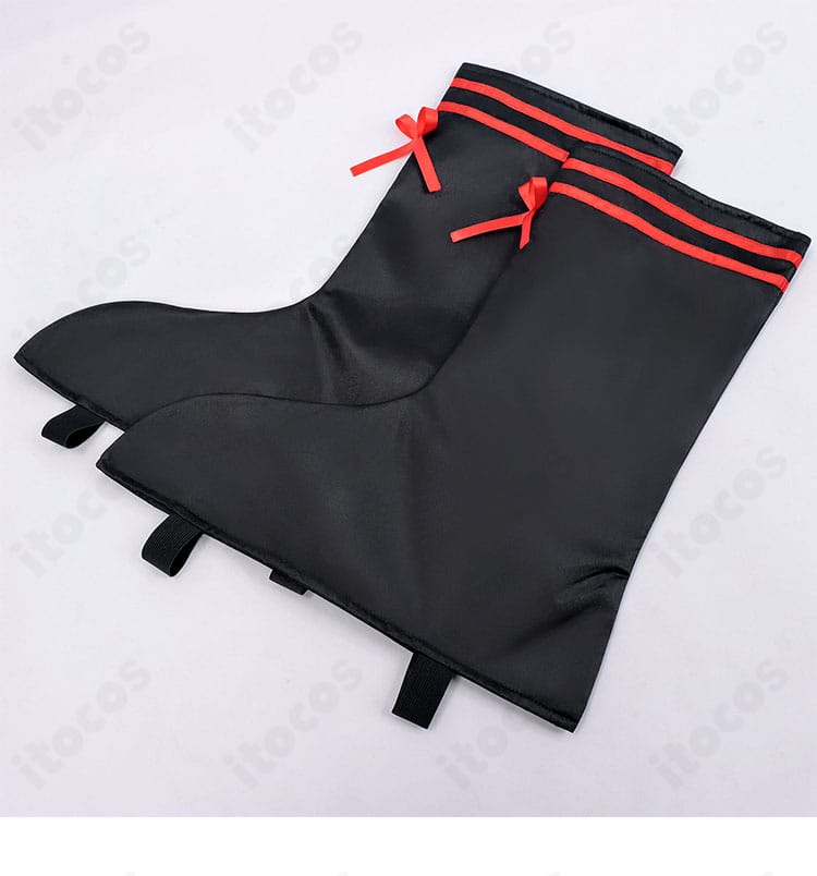 ジア・チォウ衣装 靴カバーの装飾ディテール