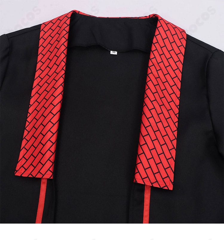 ジア・チォウ外套 襟元装飾のクローズアップ