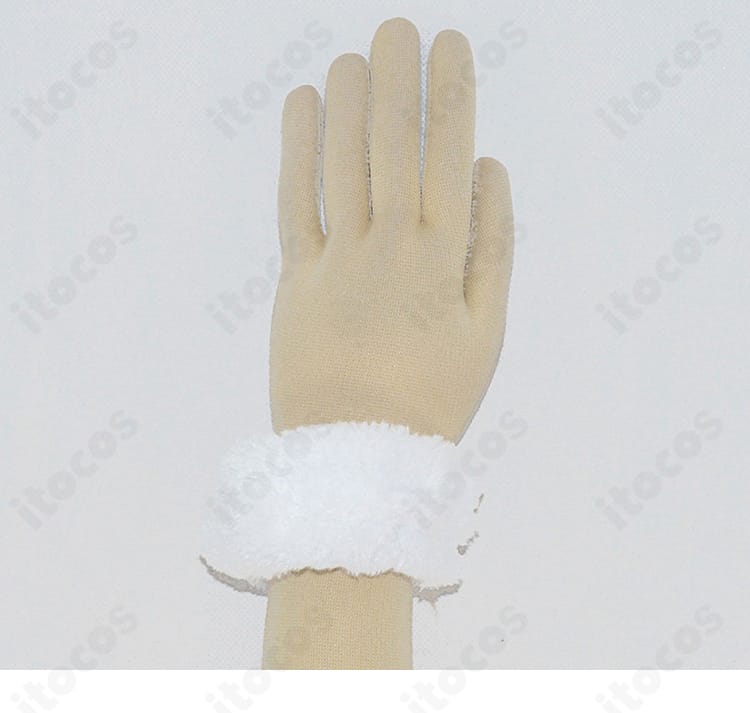 リストバンドのディテール。手首周りの装飾と留め仕様。