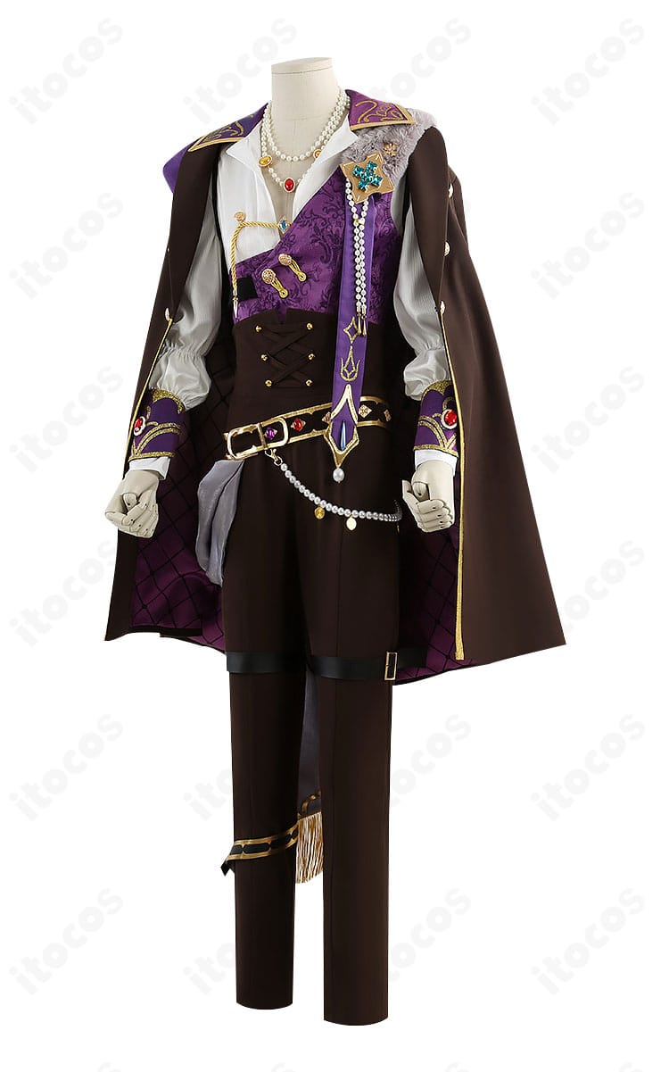 ロイヤルフラッシュ衣装の左側面シルエットと袖の意匠