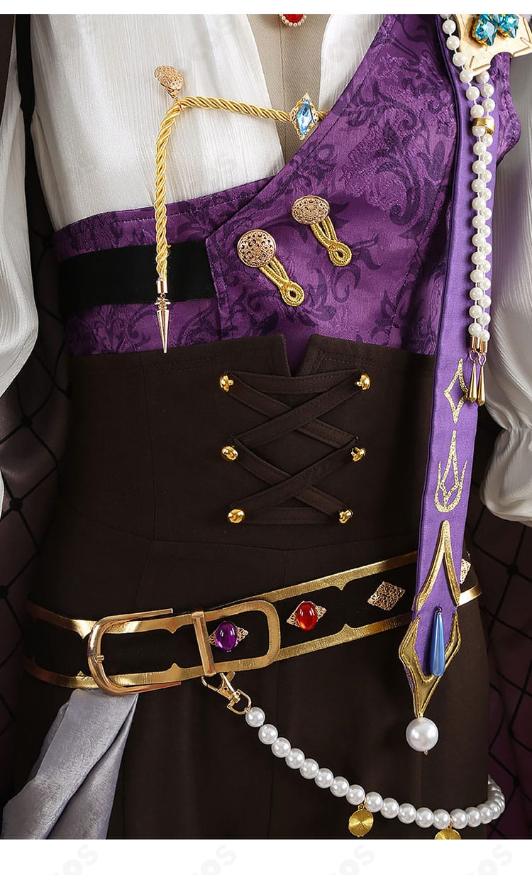 ロイヤルフラッシュ衣装 衣襟の装飾とステッチワークのアップ