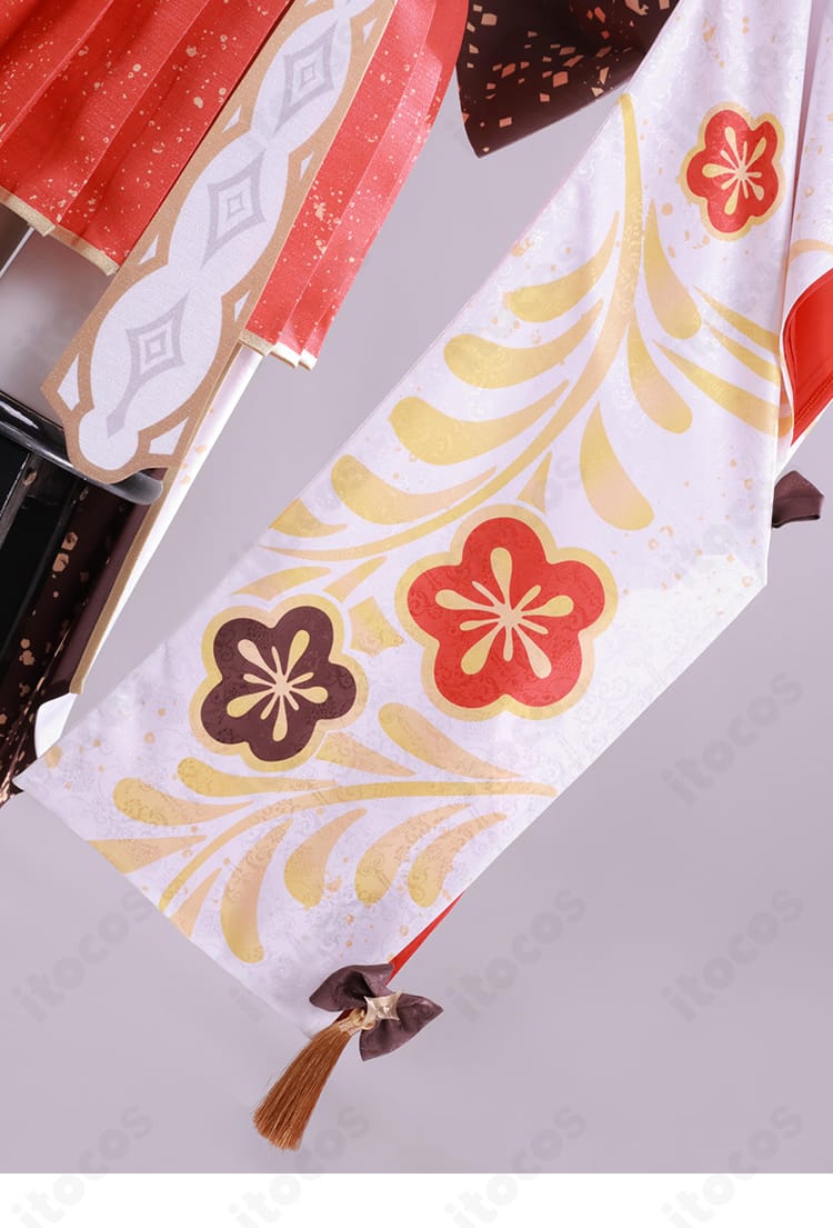 袖パーツの意匠と生地感アップ（天女繚華 花吹雪）