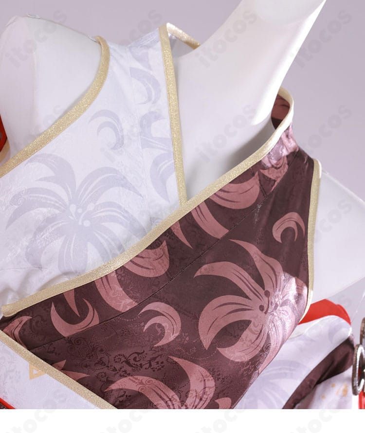 襟元の装飾と配色ディテール（天女繚華 花吹雪）