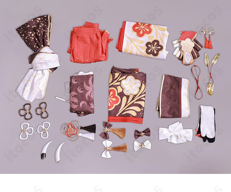 セット内容一式の平置き構成（天女繚華 花吹雪）