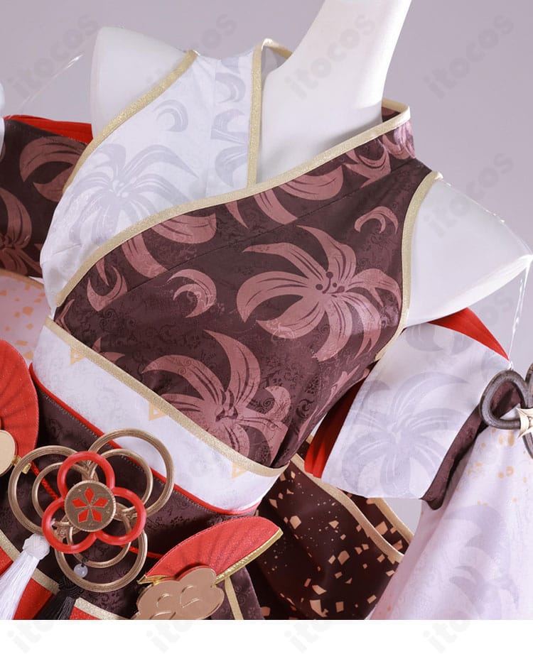 衣襟周りの意匠と縫製アップ（天女繚華 花吹雪）