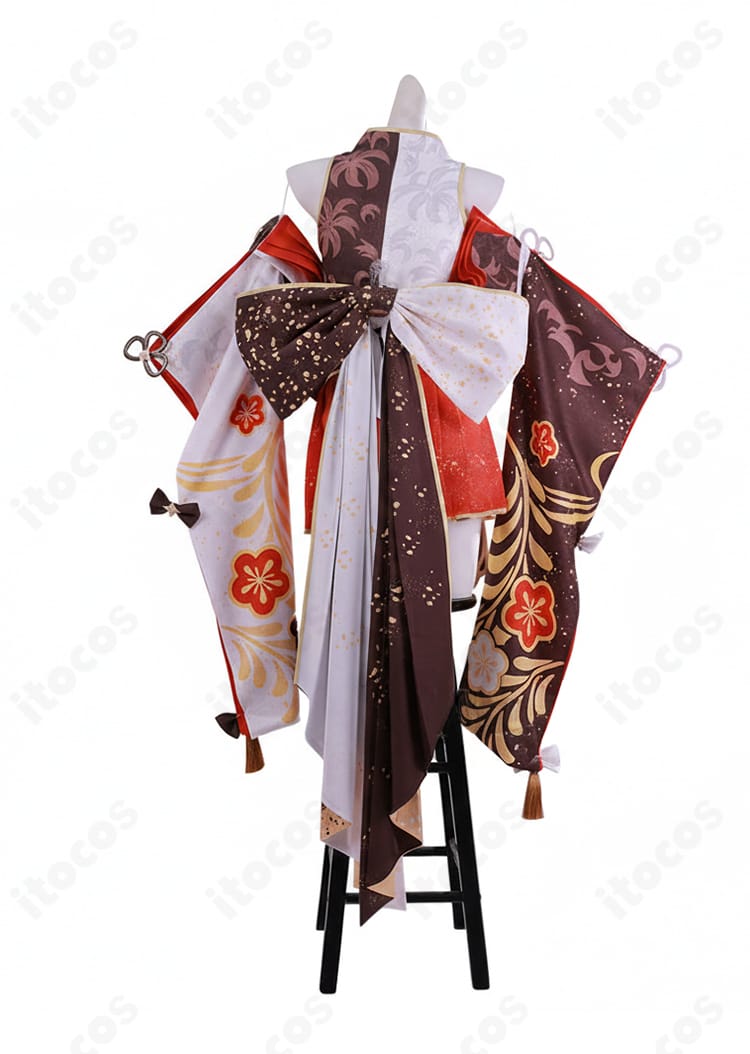 百鬼あやめ 天女繚華 花吹雪 衣装の背面と大きな蝶結び