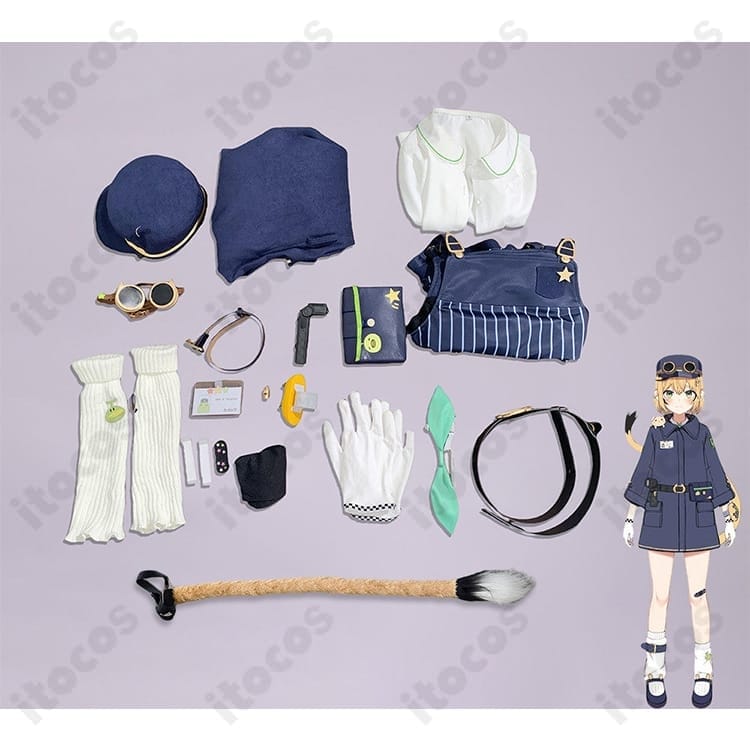 VTuber風トビネズミの鉄道制服コスプレ｜付属品たっぷりでクールに決まる快適設計 - 9枚目の画像