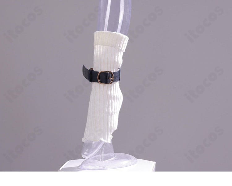 レッグウォーマーの生地感と丈感ディテール