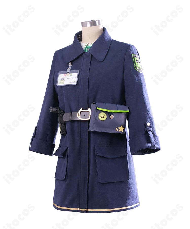 VTuber風トビネズミ・鉄道制服コスプレの左側面ディスプレイ