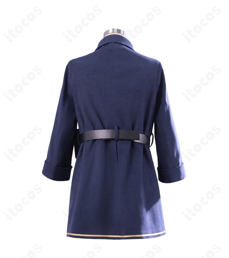 VTuber風トビネズミ・鉄道制服コスプレの背面シルエット