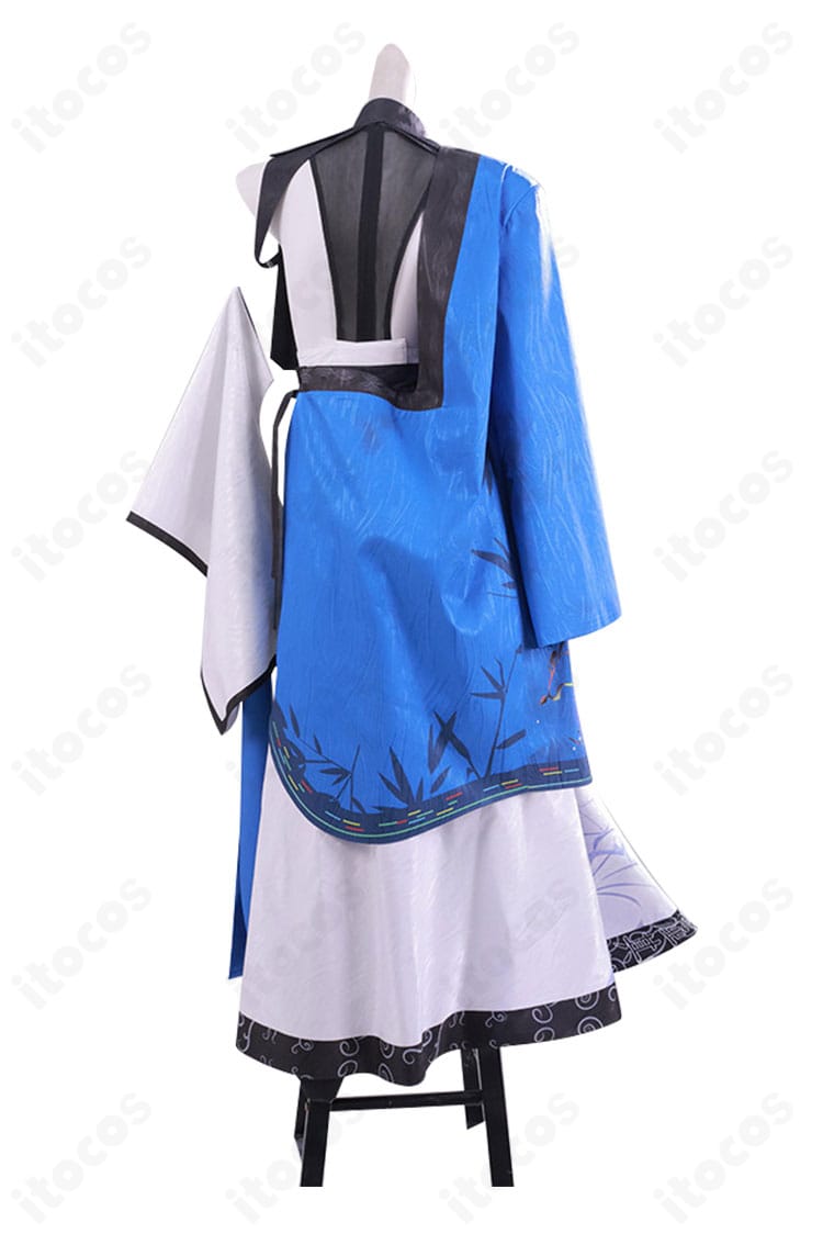 勝利の女神:NIKKE系バトルスーツの外套と背面ラインの全体