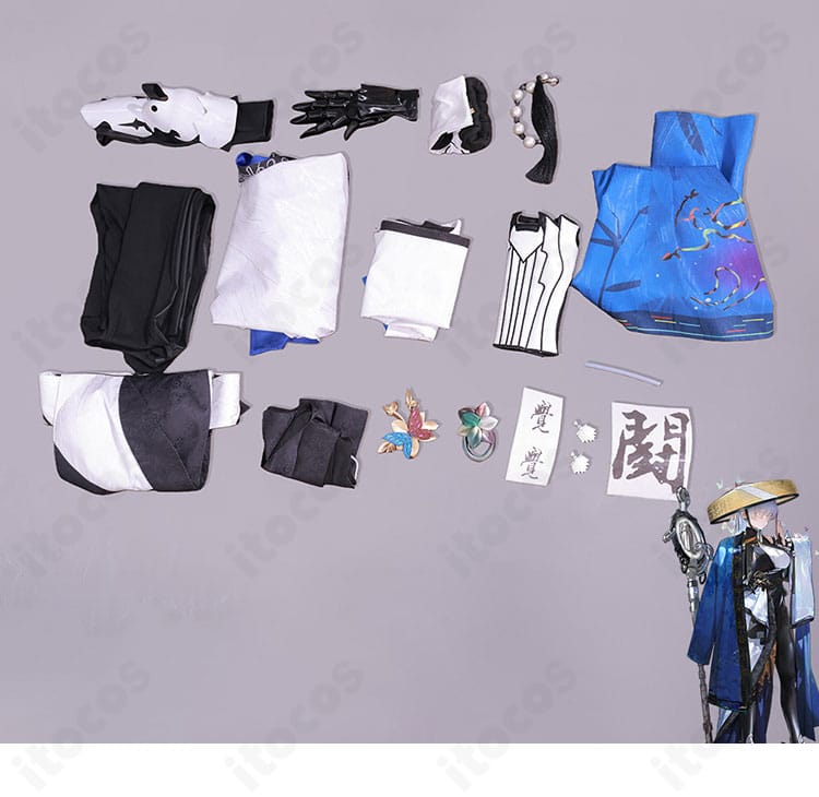 セット内容一式の平置き展示（別売り笠を除く）