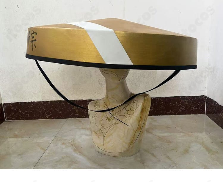 別売りの帽子（笠）白色ストライプ装飾ディテール