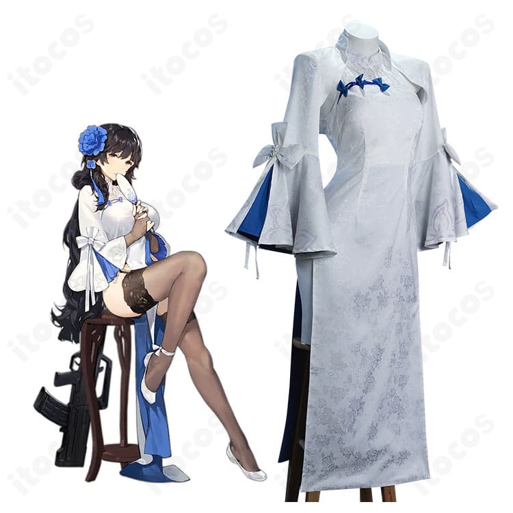 95式 グレースドレスのフルコーデ一式と着用イメージ。ジャガードサテンの光沢とコートの重ねを確認できる正面図。