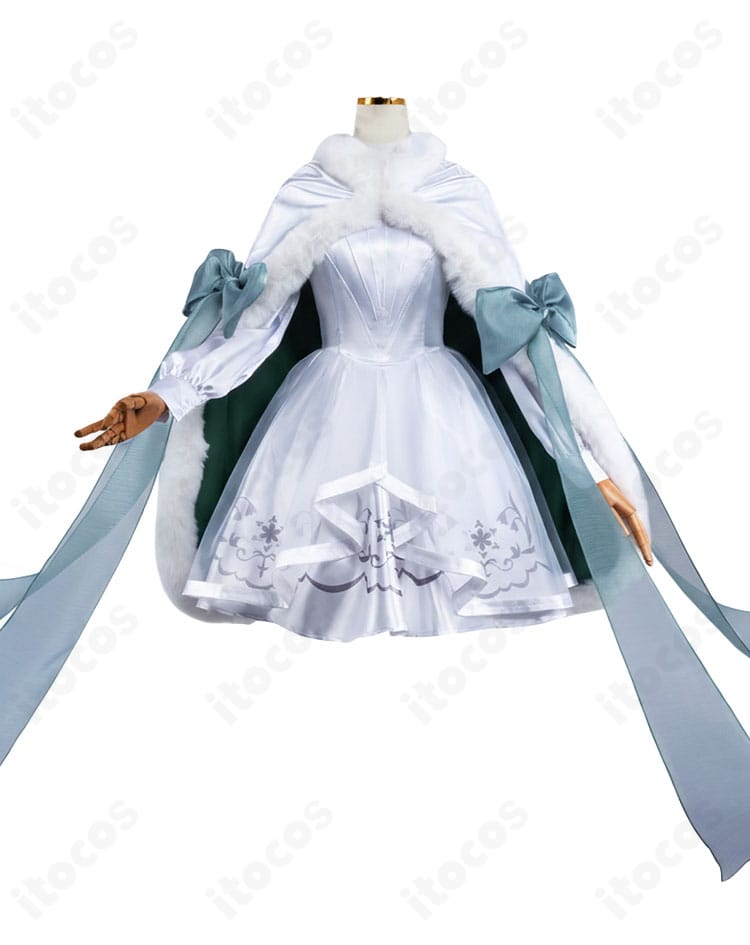 第五人格 庭師 2026雪まつりコラボ衣装のワンピースとマントの正面全体