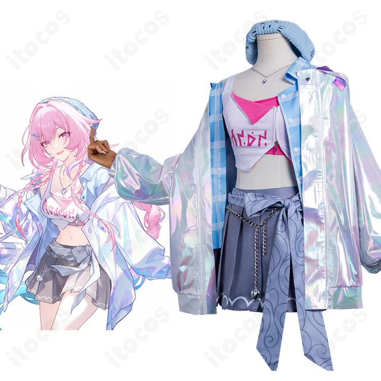 崩壊：スターレイル NYLON JAPANコラボ風コスプレ一式を着用したモデルの全身イメージ