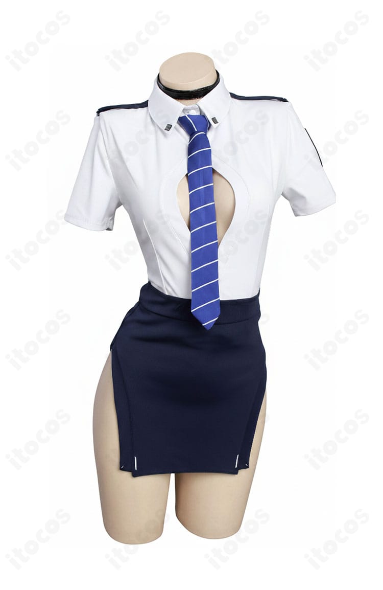 D キラーワイフ シークレットポリス衣装のネクタイ装飾アップ