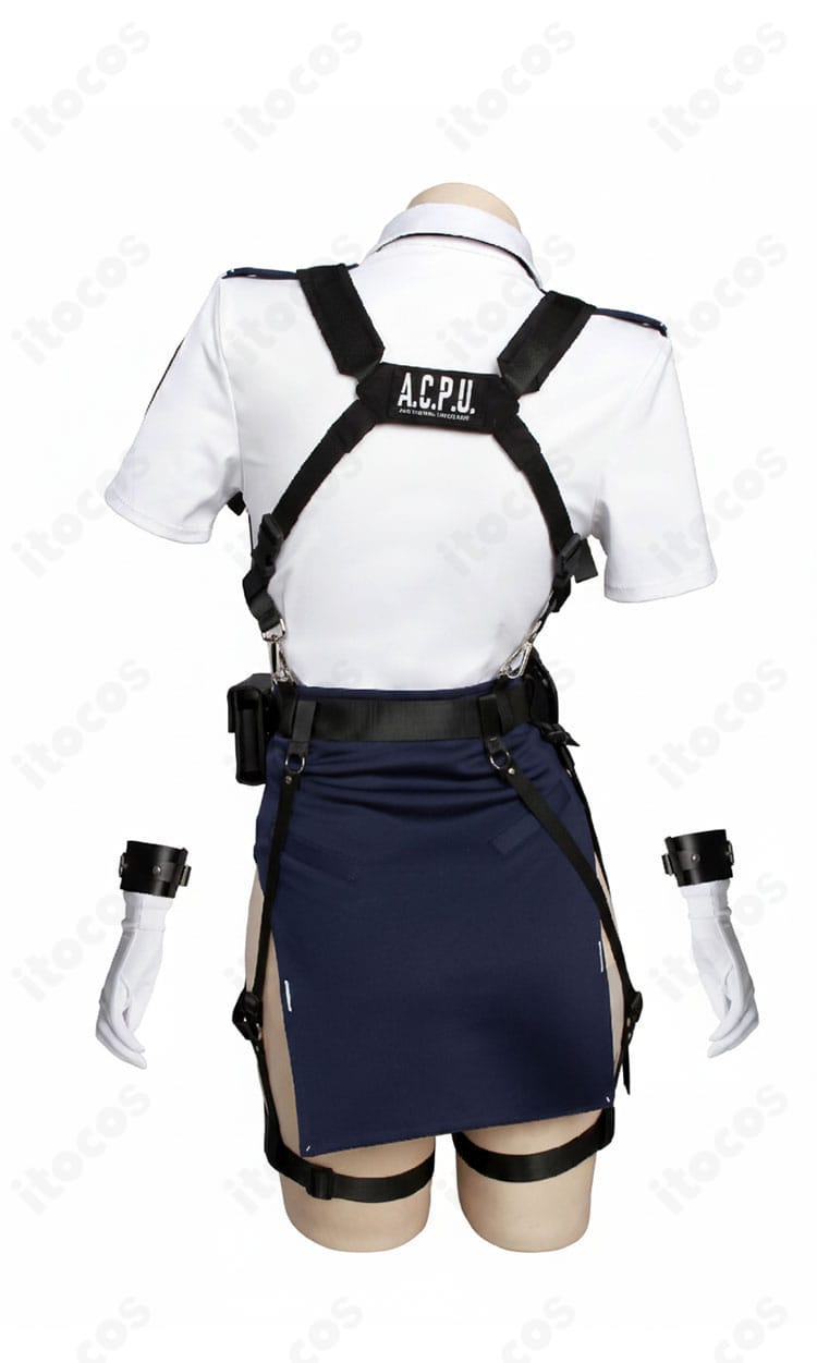 D キラーワイフ シークレットポリス衣装の背面装飾ディテール