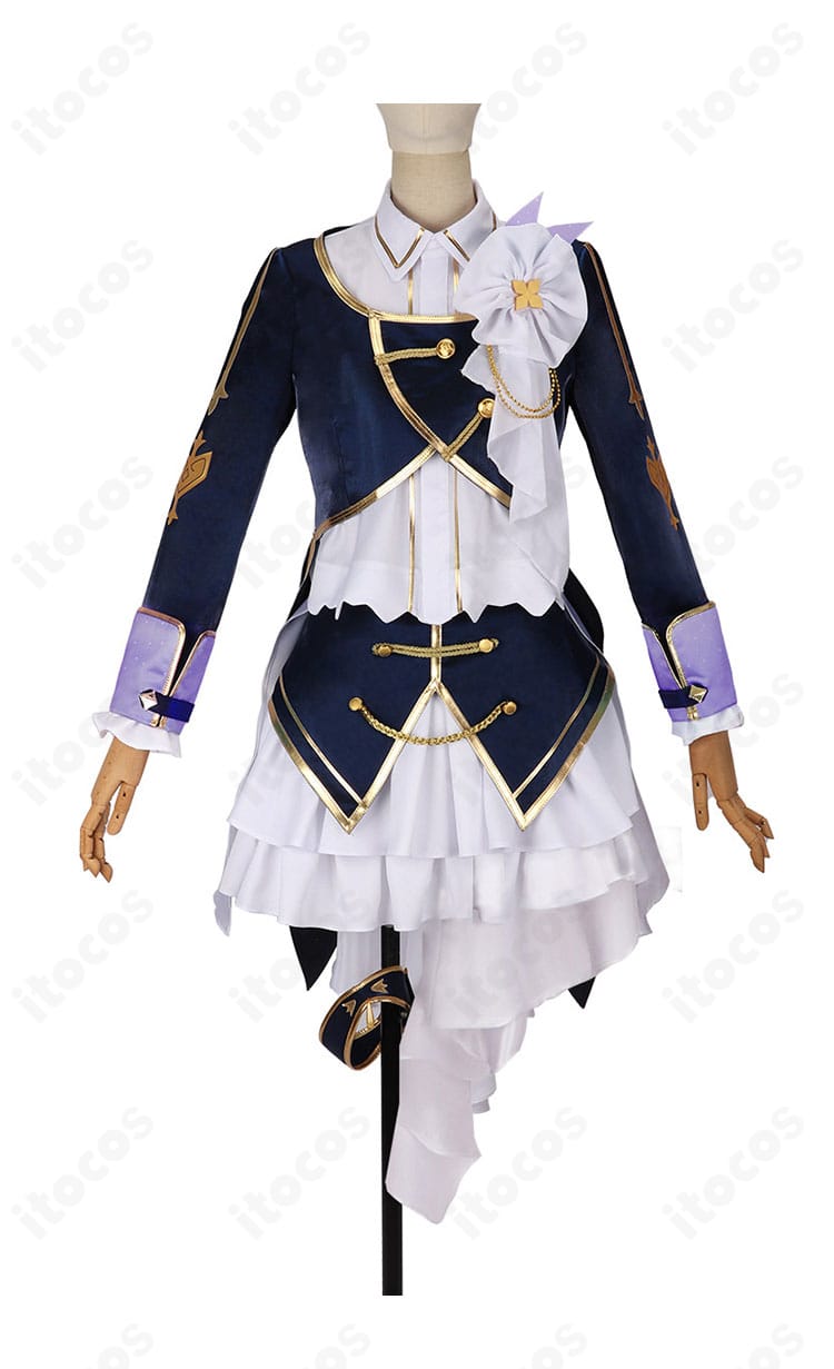 小清水透 共通衣装コスチュームの正面ディテール（コート・胸飾り・スカートのバランス）