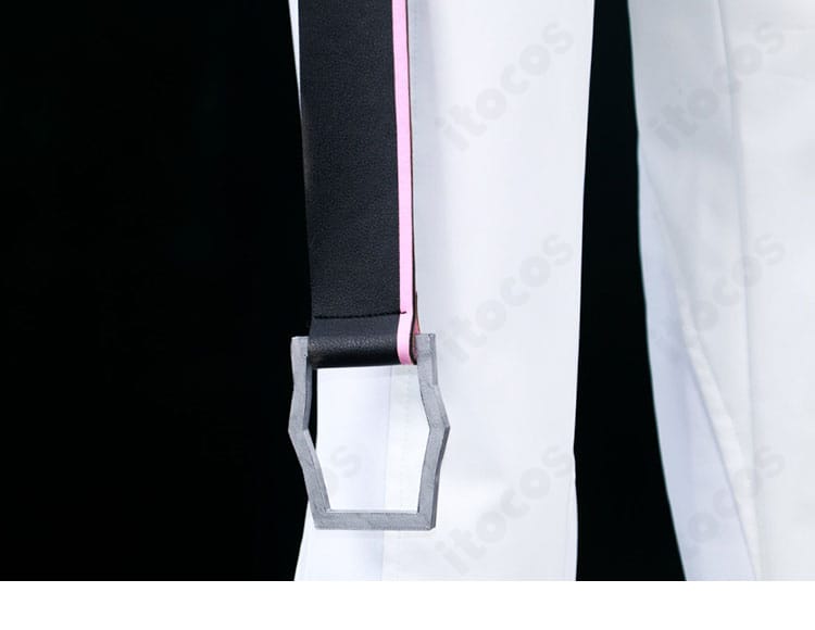 腰部アクセサリーの結び・留め方ディテール。安定固定のためのルートを示す。