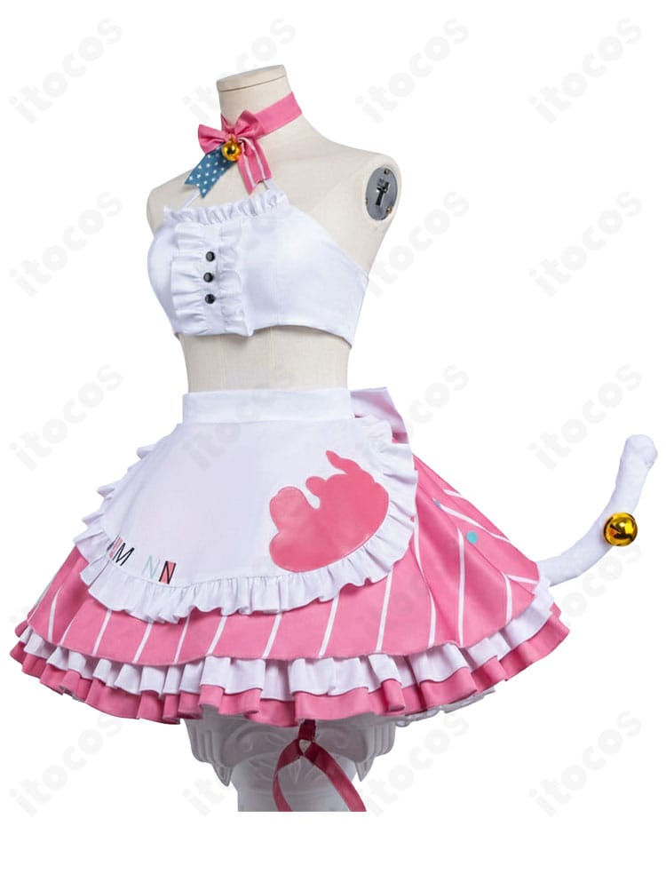 ハムマン『美味しい魔法』メイド服の側面シルエット。袖とスカートのライン、立体感を確認できる画像。