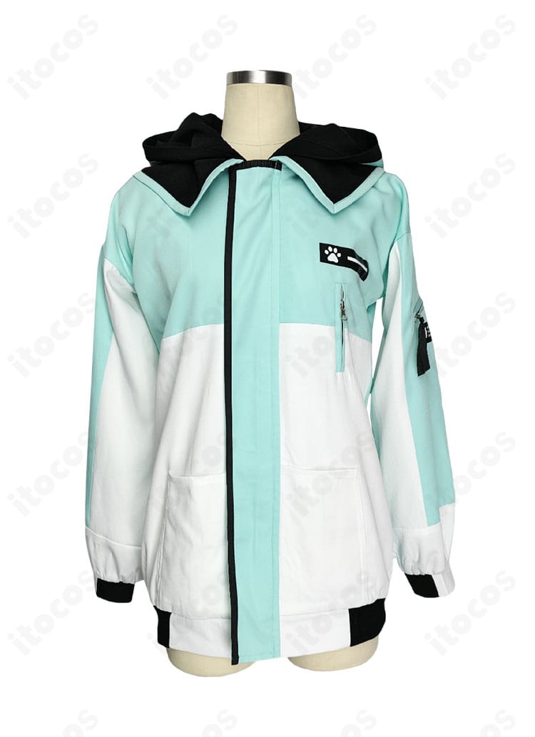 ブルーアーカイブ 才羽モモイ／ミドリ 防寒コートの正面全体図