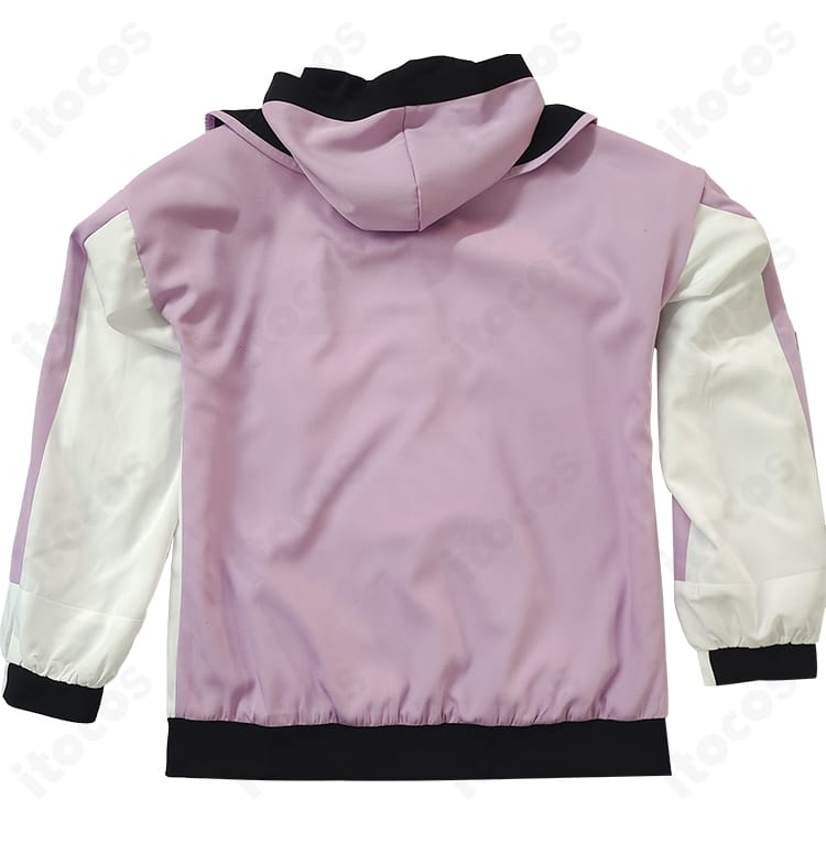 ピンク系セットの背面ディテール（背面ラインと裾の形状）