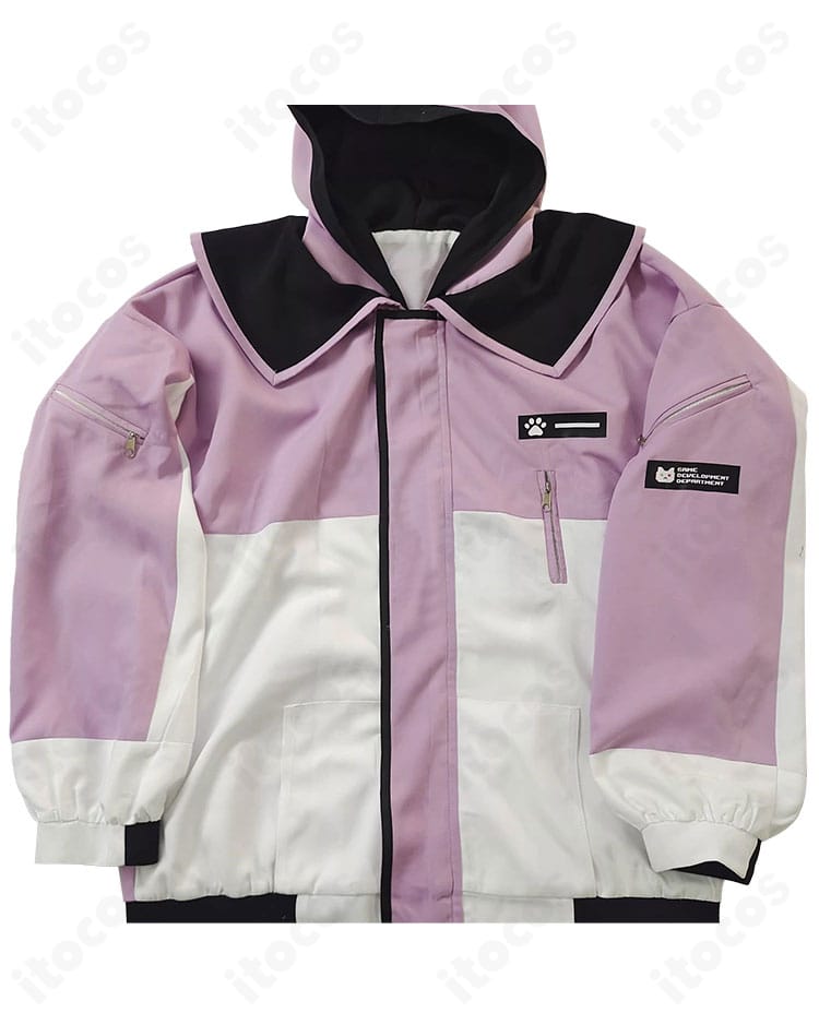 ピンク系セットの正面ディテール（前合わせ・襟元・シルエット）