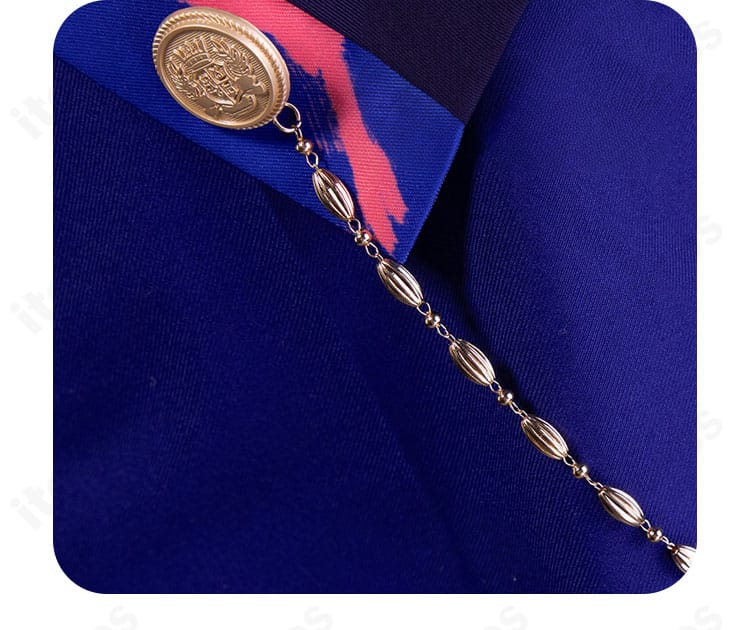 天馬司 衣装の腰飾りディテール。モチーフの形状と取り付け位置、色味を鮮明に表示。