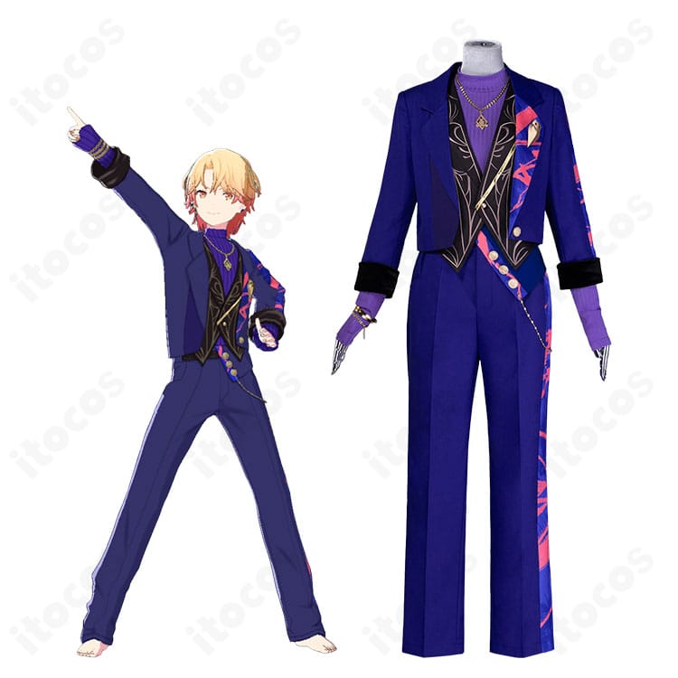 天馬司 Biggest Bluff ライブ衣装を着用した全身イメージ。コートと装飾の質感が分かるモデル着用写真。