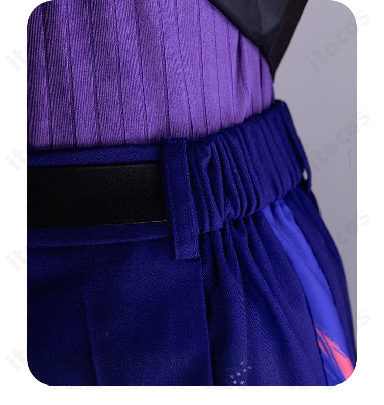 天馬司 衣装のズボン腰部装飾。ウエスト周りのデザインと装飾配置を拡大表示。