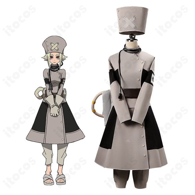 エイシア・スティルザのフル装備を着用したモデルの全身写真。上着とズボン、ベルトや手袋まで統一感あるクールな印象。