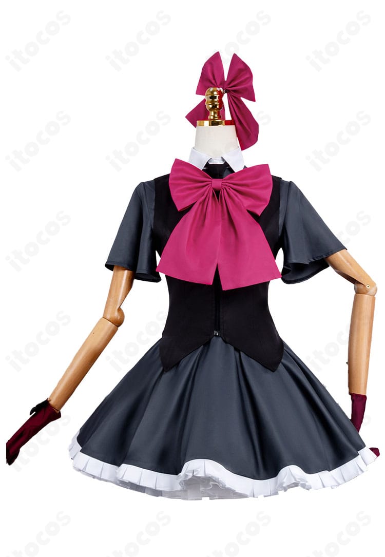 星野ルビー コスプレ衣装の正面。シャツ・ベスト・スカートとリボンの配置が分かる構図