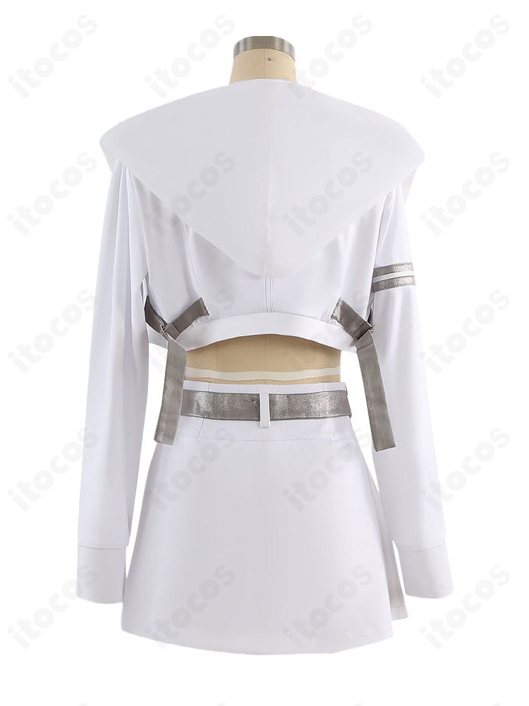 白石杏/小豆沢こはね コスチュームの背面デザインとシルエット