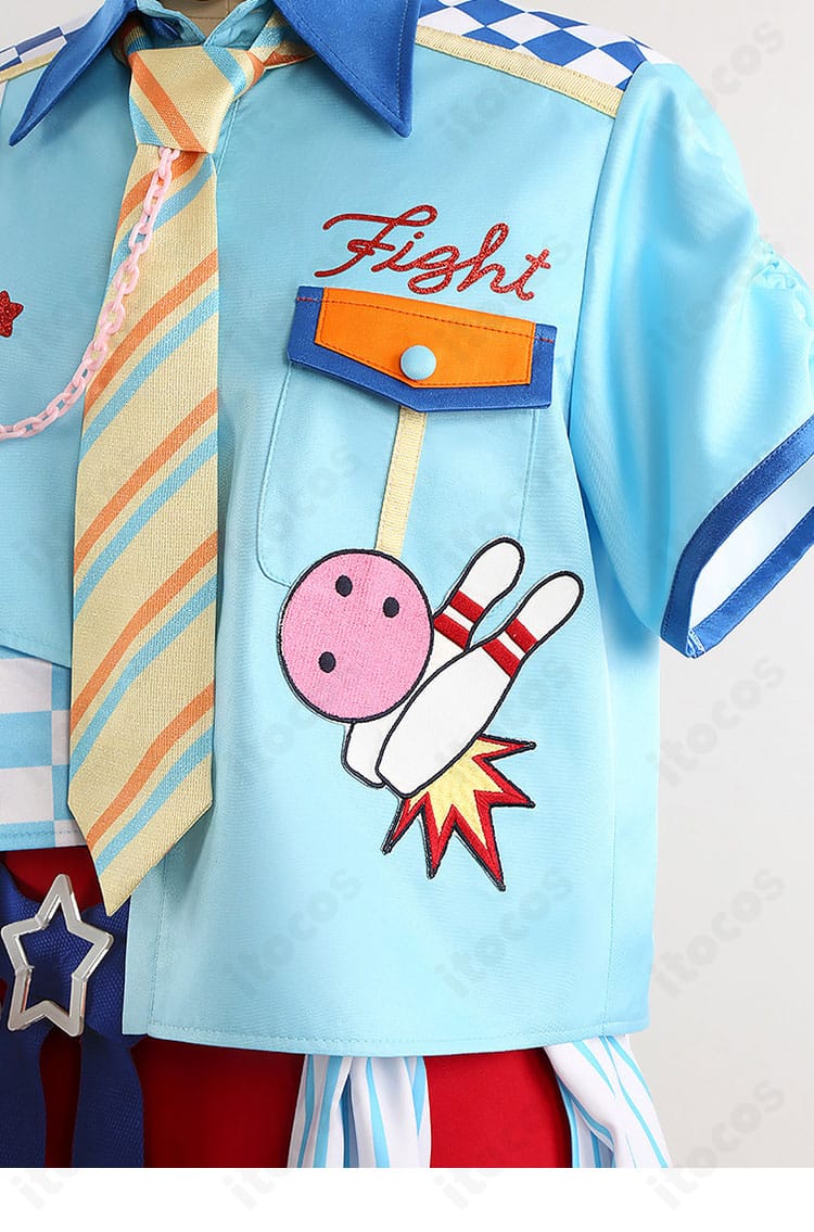 クマクマレスQ衣装の衣襟まわりディテール（ネクタイ・チョーカー）