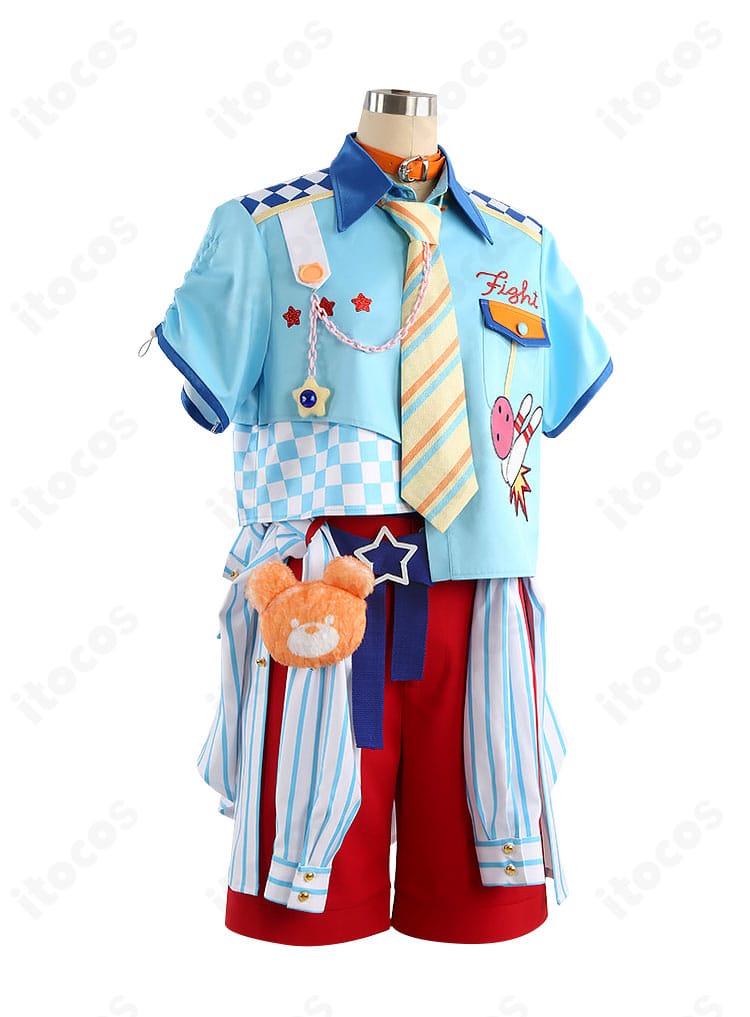 クマクマレスQ衣装の右側面シルエットとレッグカバーの見え方