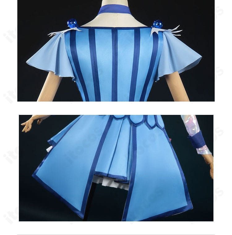 背面装飾の詳細。リボンの結び目と縫製の仕上がり、開閉部の構造が確認できる写真